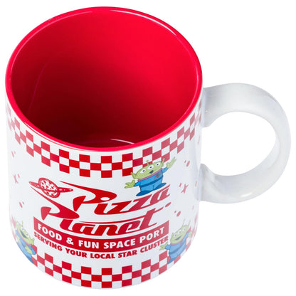 Silver Buffalo Disney Pixar Toy Story Taza de cerámica con diseño de planeta de pizza, 20 onzas