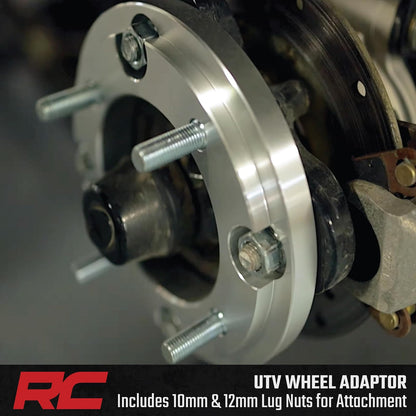 Rough Country Adaptadores de Rueda 10097, 4x156 mm a 4x136/137 mm, para Polaris UTV, Aluminio