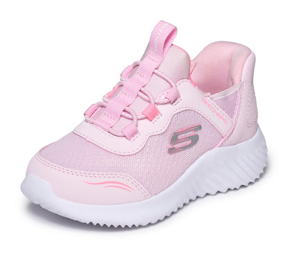Skechers Bounder Simple - Zapatos Lindos para niñas | Casual, sin cordones, espuma viscoelástica refrigerada por aire, lavable a máquina