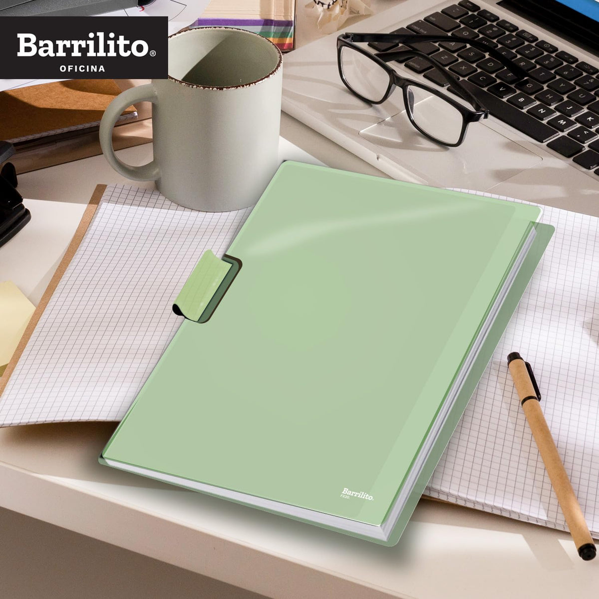Barrilito Fólder Plástico Carta con Clip, 24 pzas.