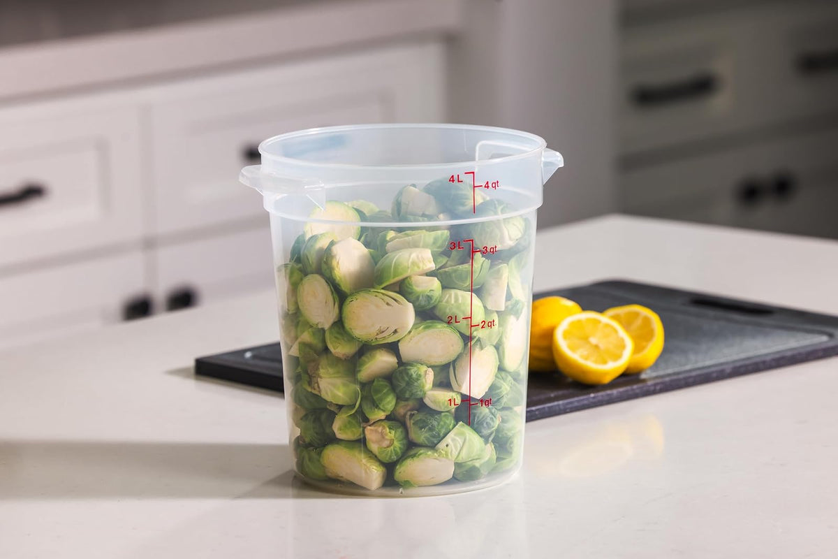 Cambro Recipientes de almacenamiento de alimentos con tapas (sin BPA), contenedor de almacenamiento de alimentos de 4 cuartos (2 unidades)