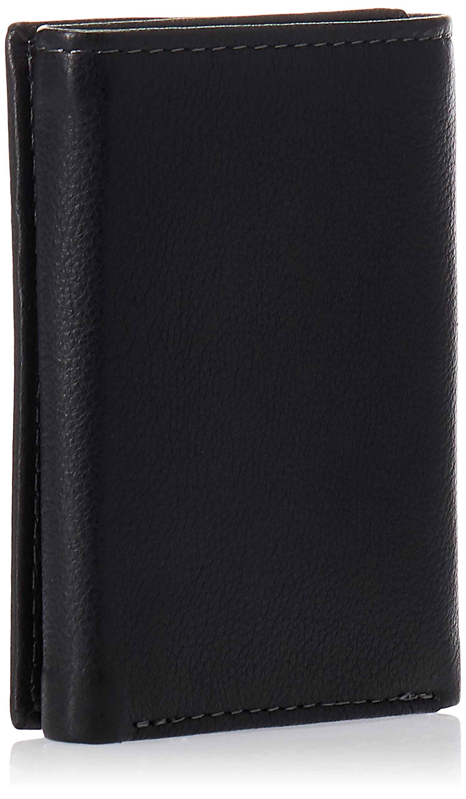 Timberland portafolios triple de piel para hombre con ventana de identificación, Negro, Talla única