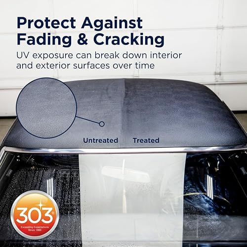 Protector automotriz 303 – Proporciona una protección UV superior, ayuda a prevenir la decoloración y grietas, repele el polvo, la pelusa y las manchas, restaura el color perdido y el brillo, el embalaje de 16 onzas (30382CSR) puede variar