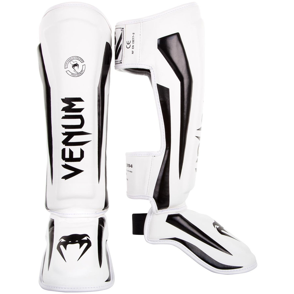 Venum Elite Espinilleras Rígidas - Blanco - Negro - M