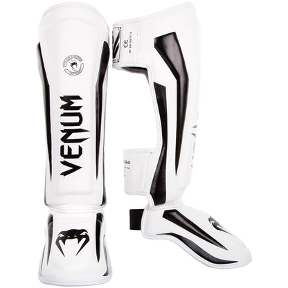 Venum Elite Espinilleras Rígidas - Blanco - Negro - M