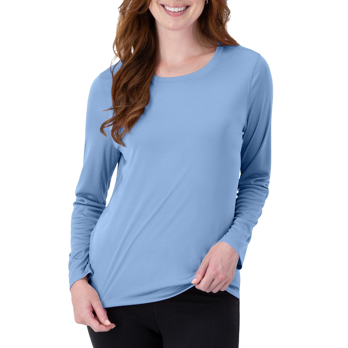 Hanes Sport Cool DRI playera de manga larga para mujer - Azul - claro - XXL