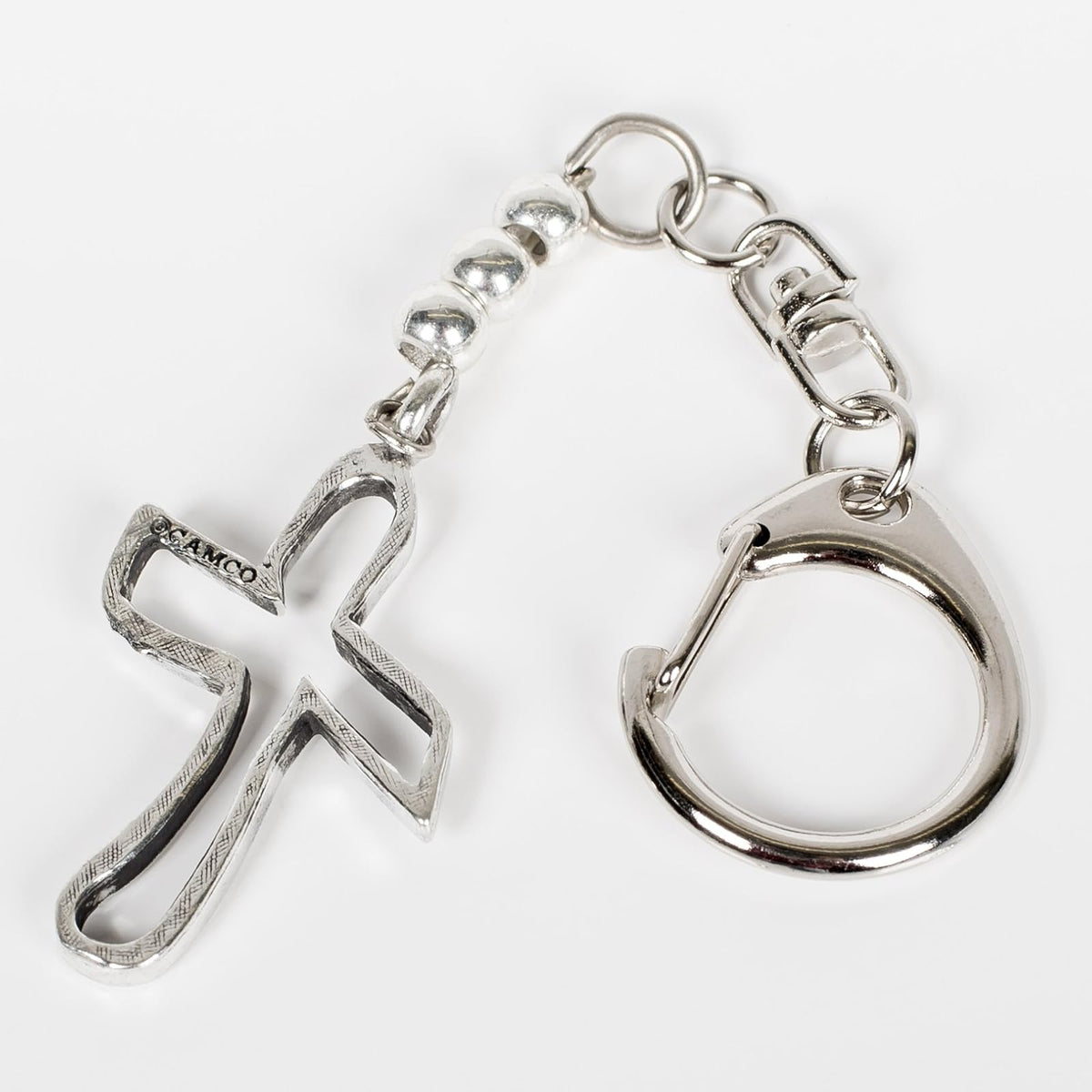 To My Sponsor Cross - Juego de regalo de llavero de cruz, regalos de recuperación y sobriedad para patrocinadores AA y NA, dijes de clip de abalorio de tono plateado de 4.5 pulgadas con tarjeta de regalo, por Abbey & CA Gift, 4 1/2", Plata, No es una pied