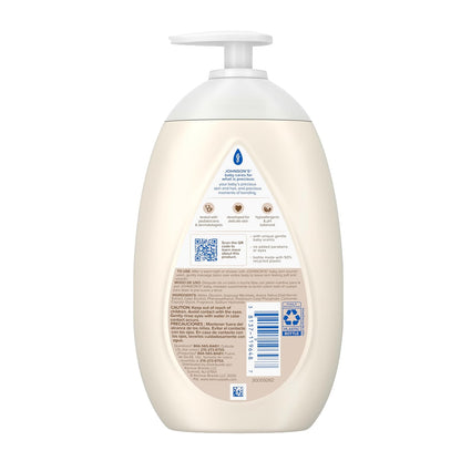 Johnson's Skin Nourish Loción hidratante para bebés para piel seca con aromas de vainilla y avena, 16.9 fl. onz