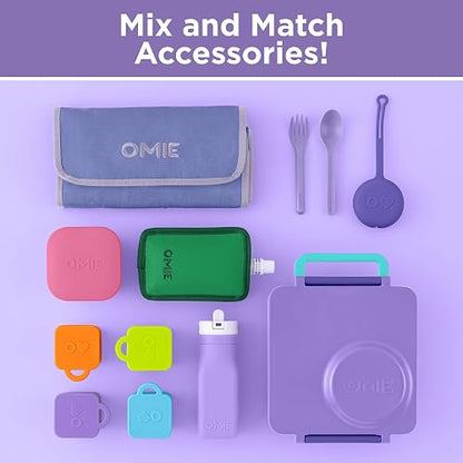 OmieBox Bento - Fiambrera con termos aislados para niños, Púrpura, ciruela, Purple Plum, 1