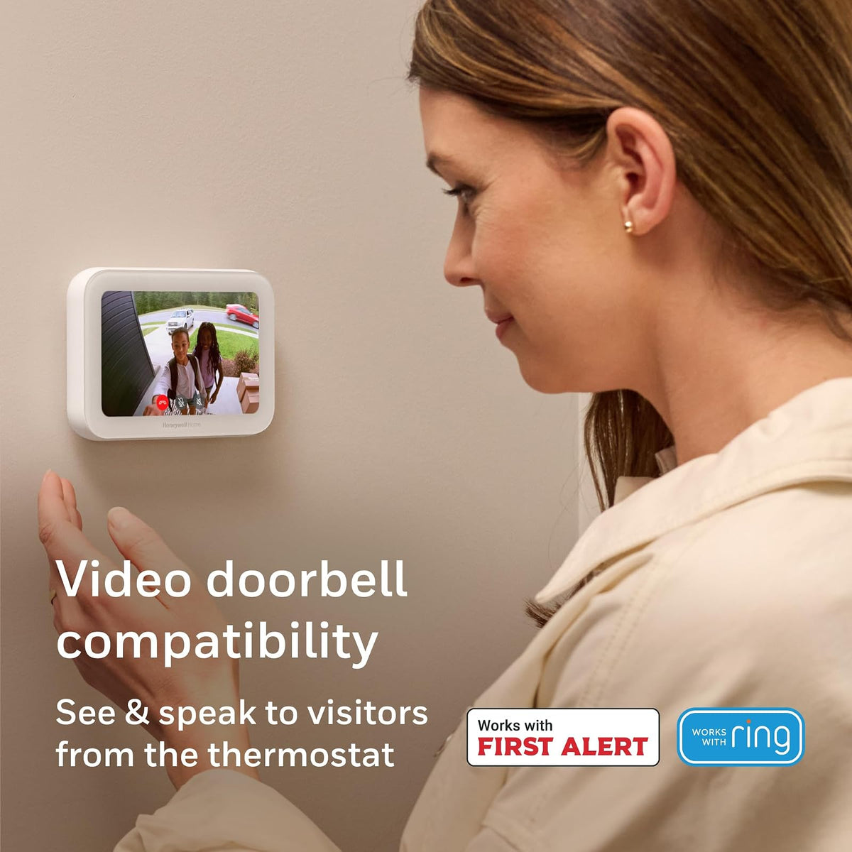Honeywell Home X8S - Termostato Wi-Fi programable Inteligente Premium con Sensor, Acceso al Timbre de Video, Control de Humedad, visualización táctil Personalizable de 5 Pulgadas, Energy Star