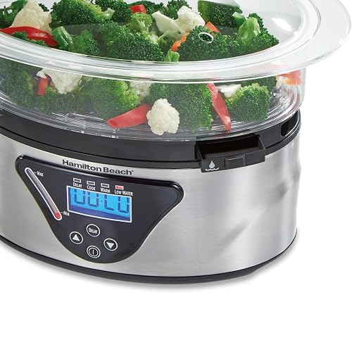 Hamilton Beach 37530Z/ Vaporera y Arrocera Digital/Bandejas Apilables/Capacidad de 5.2L