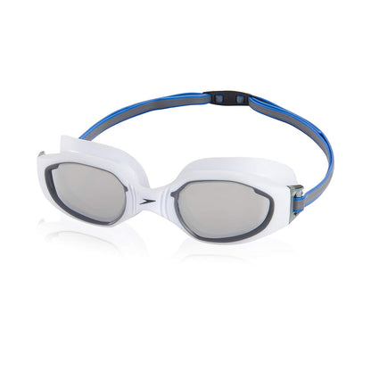 Speedo Swim Goggles Hydrocomfort anteojos de natación Unisex Adulto - talla única - Blanco espejado, gris