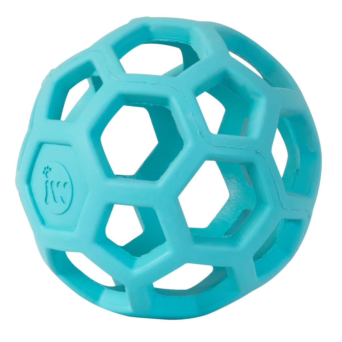 JW Pet HOL-EE Roller™, Bola de Rompecabezas de Juguete para Perro, Hule Natural, Grande (5.5 Pulgadas de diámetro), Azul