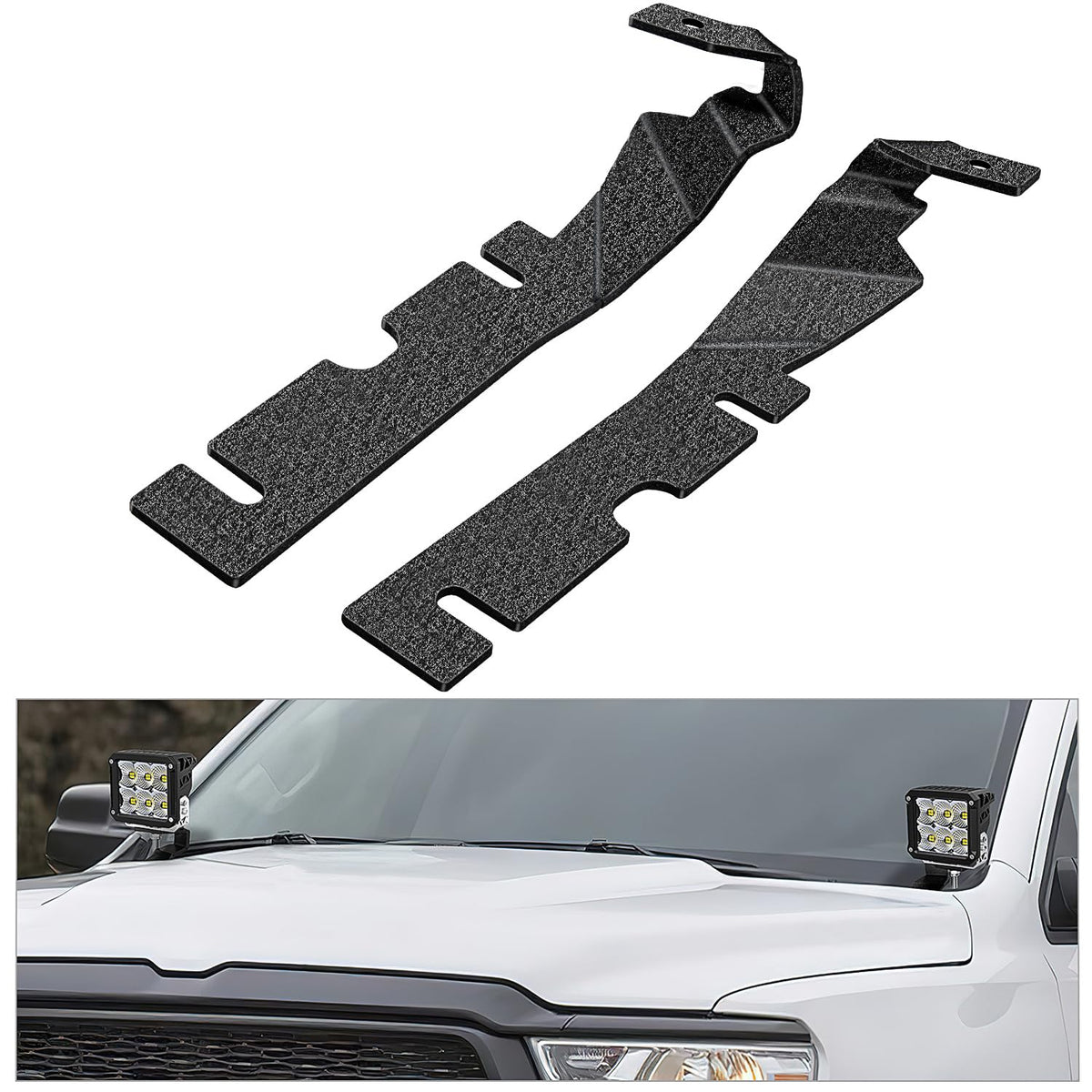 Nilight Soporte de Montaje para Luces LED Auxiliares, para Camionetas y SUV - For Dodge RAM 2009-2018