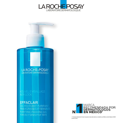 La Roche-Posay Effaclar Gel Limpiador Purificante Anti-Imperfecciones 400ml | Limpiador Dermatológico, Controla Exceso de Sebo, Piel Mixta a Grasa con Tendencia Acneica, Rostro y Cuerpo