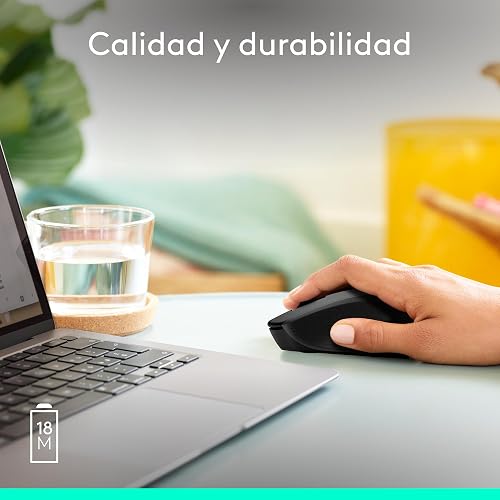 Logitech M280 Mouse Inalámbrico, 2.4 GHz, Nano Receptor USB, Seguimiento Óptico, Resolución 1000 dpi, 3 Botones, Batería de 18 Meses, Compatible con PC, Mac, Laptop, Chromebook - Negro