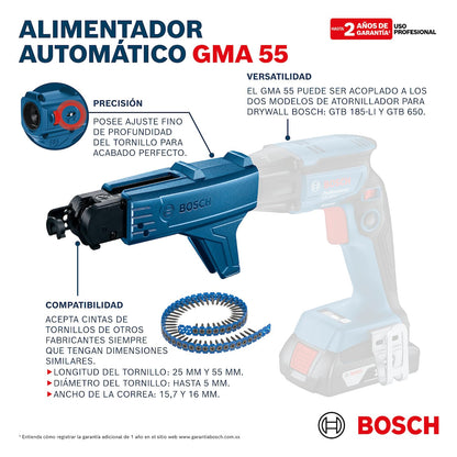 Bosch Alimentador atornillador, GMA 55, Azul