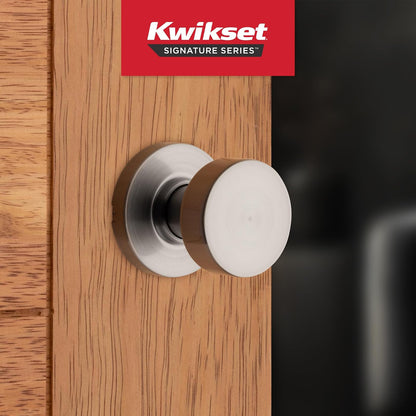 Kwikset Pismo - perilla para puerta (níquel satinado), Pasaje, Níquel Satinado