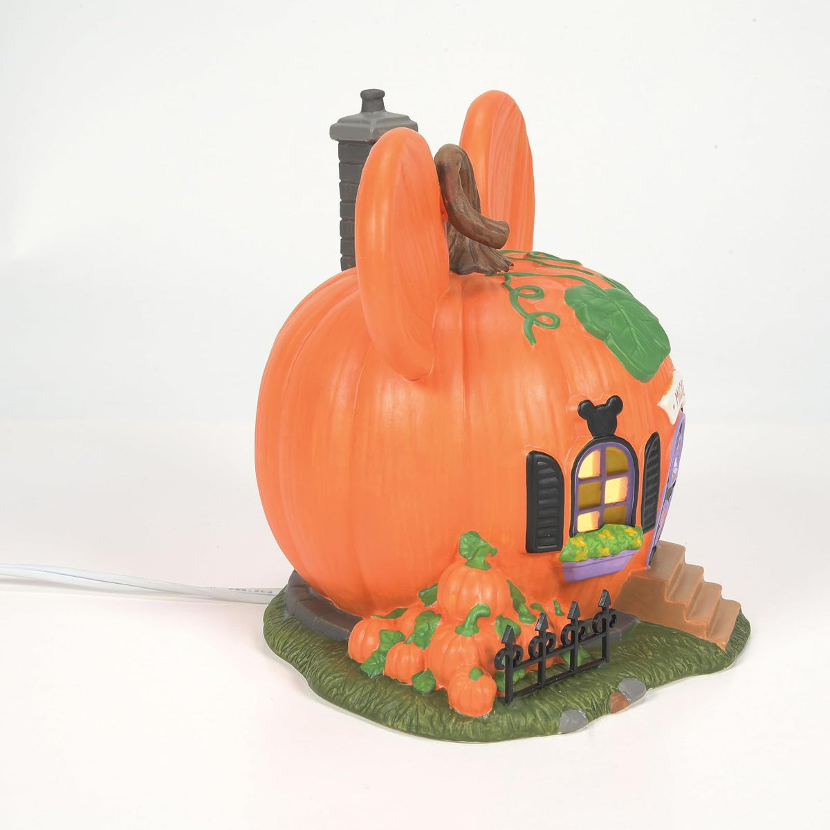 Department 56 Disney Village Halloween Mickey Mouse Pumpkintown House Lit Building, 5.83 Pulgadas, Multicolor