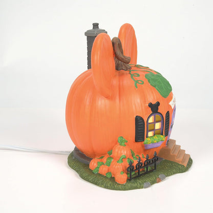 Department 56 Disney Village Halloween Mickey Mouse Pumpkintown House Lit Building, 5.83 Pulgadas, Multicolor