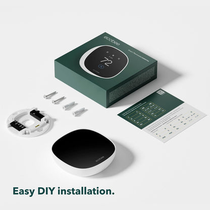 Ecobee Smart Thermostat Essential - Termostato Wi-Fi programable Certificado Energy Star - Funciona con Siri, Alexa y Google Assistant