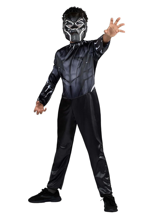 Jazwares - Disfraz de pantera negra para niño, disfraz de superhéroe, talla M