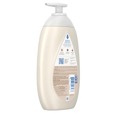 Johnson's Skin Nourish Loción hidratante para bebés para piel seca con aromas de vainilla y avena, 16.9 fl. onz