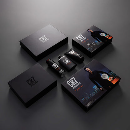 Cristiano Ronaldo CR7 Game On Set de Regalo - Colonia Deportiva y Audaz para Hombres con Notas Amaderadas - Spray Corporal y Gel de Ducha - 3 pz