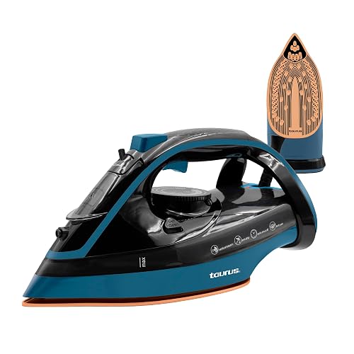 Plancha de Vapor TAURUS ETNA para Ropa 1800 W | Hasta 50% Menos Tiempo de Planchado | Vapor Continuo 18 g/min | Golpe de Vapor 26 g/min | Autoapagado Inteligente | Ideal para Todo Tipo de Telas