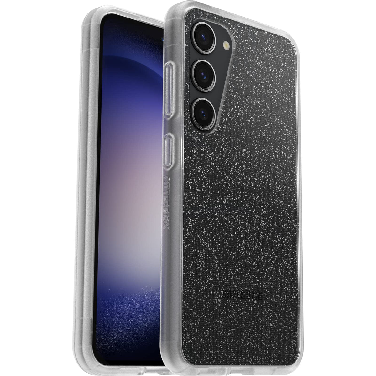OtterBox - Funda para Galaxy S23 Prefix Series, diseño de Stardust (Transparente/Purpurina), Ultrafina, amigable con el Bolsillo, Bordes elevados Que protegen la cámara y la visualización, Compatible