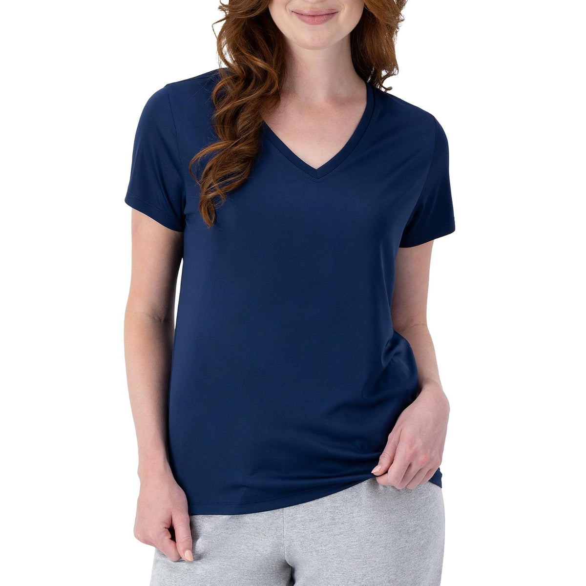 Hanes Sport Cool DRI playera de cuello en V para mujer - marino - 3XG