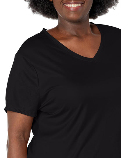 Just My Size Cuello en V Cool Dri. Camisa para Mujer