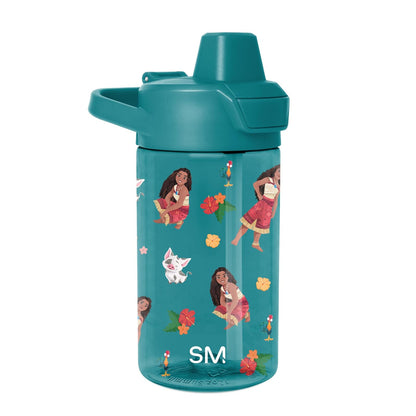 Simple Modern Summit Botella Tritan para Niños, 12 oz, Diseños con Licencia - Disney: Moana Oceana - 12 onzas
