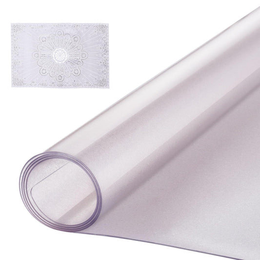 VEVOR Mantel Rectangular Transparente Esmerilado 914x1524 mm Grosor de 1,5 mm Película de PVC para Mesa Impermeable Fácil de Limpiar Protector de Mesa para Oficina, Cocina, Restaurante, Comedor