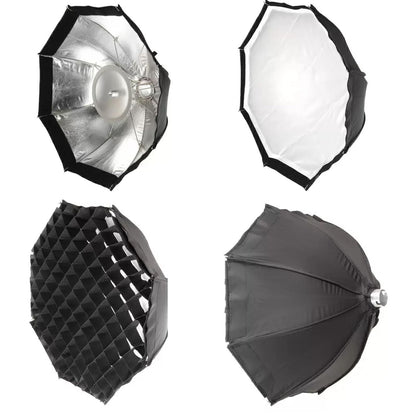 GODOX AD-S7 Softbox Octagonal 48cm Tipo Paraguas para Flash, Difusor de Luz con Grid Panal, Deflector Aluminio, Caja de Luz para Fotografia, Beauty Dish Plegable con Bolsa