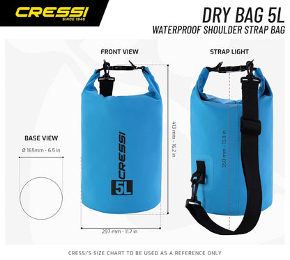 Cressi Bolsa seca impermeable para actividades de deportes acuáticos