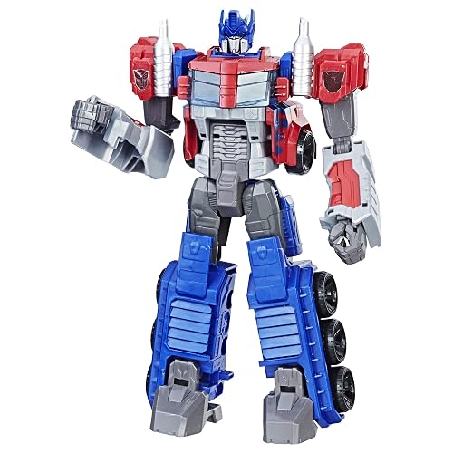 Transformers - Figura de acción Toys Heroic Optimus Prime, figura atemporal a gran escala, que se convierte en un camión de juguete, juguetes para niños de 6 años o más, 11 pulgadas (exclusiva de )