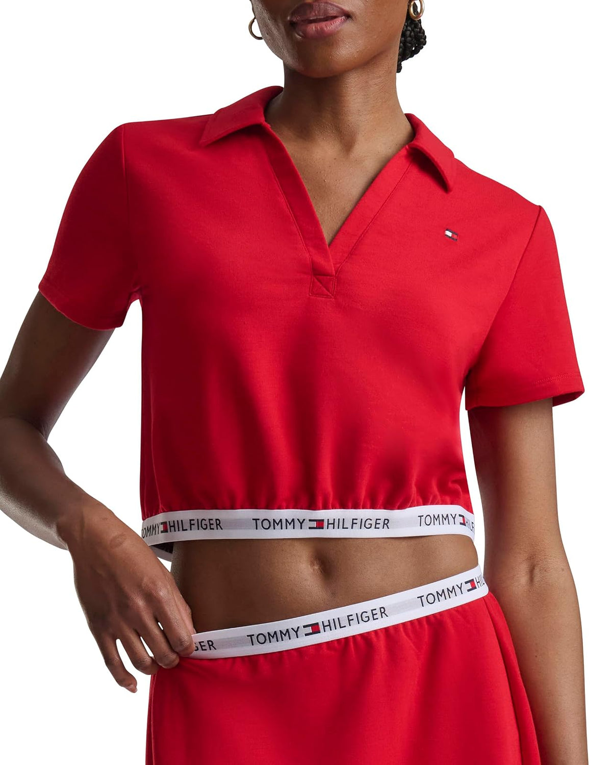 Tommy Hilfiger - Polo Corto de Manga Corta para Mujer