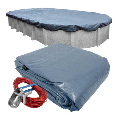 Robelle Cubierta de Alberca para Invierno Extra Resistente - 22' x 16' (Ovalada) - 10 - Premier