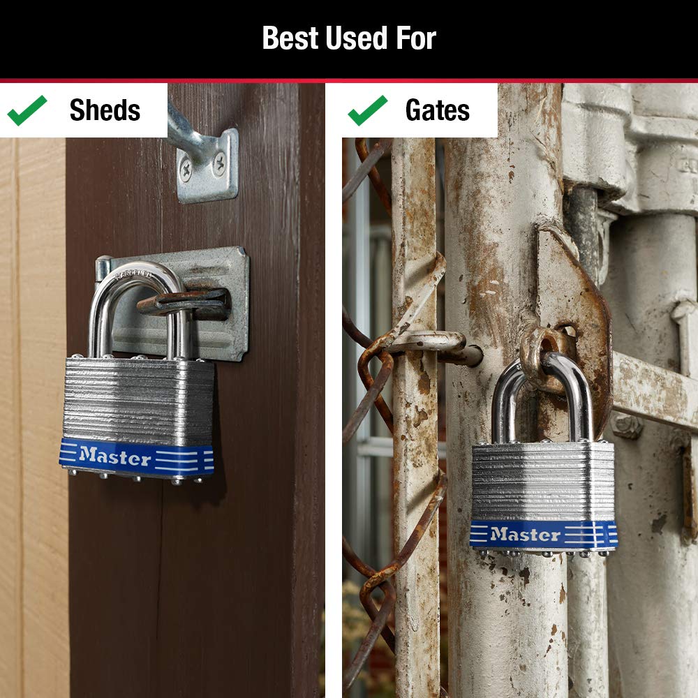 Master Lock 5T Juego de Candados Laminados de Ancho, 51 mm, 2 Piezas