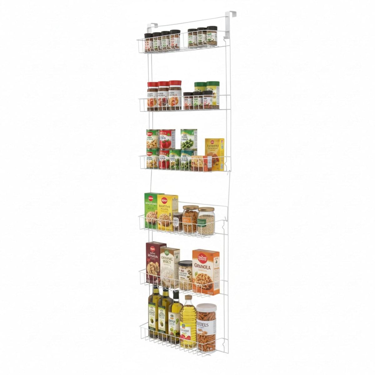Lavish Home A050019 Rack with 6 Baskets, Overdoor, 5 Foot