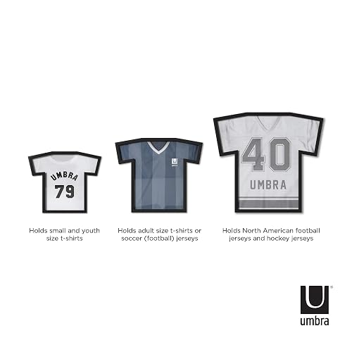 Umbra T-Frame Marco Decorativo en Forma de Camiseta para Exhibir Playeras, Negro