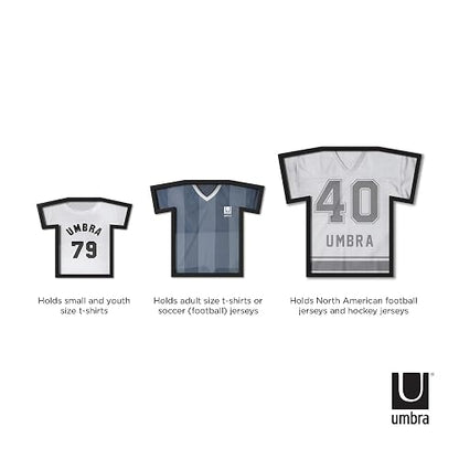 Umbra T-Frame Marco Decorativo en Forma de Camiseta para Exhibir Playeras, Negro