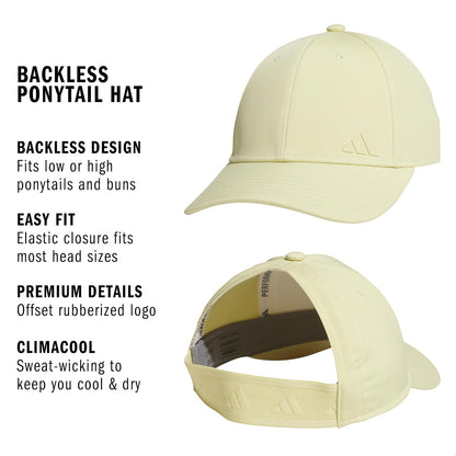 Adidas Gorra de béisbol de Ajuste Ajustable sin Espalda Gorra de béisbol Mujer