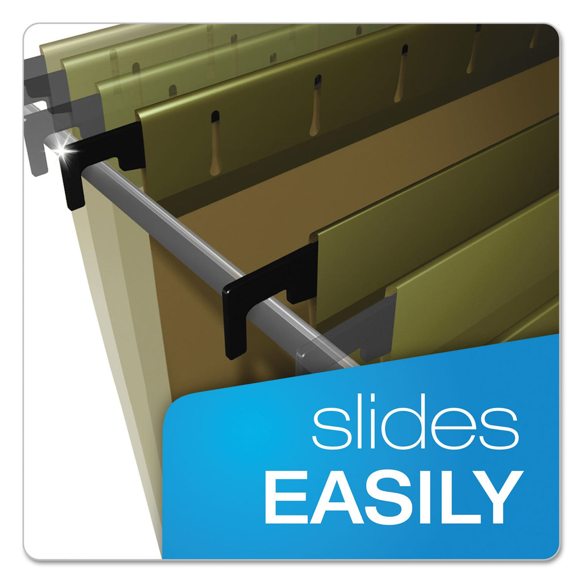 Pendaflex SureHook - Carpetas colgantes reforzadas de gran capacidad, tamaño carta, color verde, 20 por caja (6152 x 2)