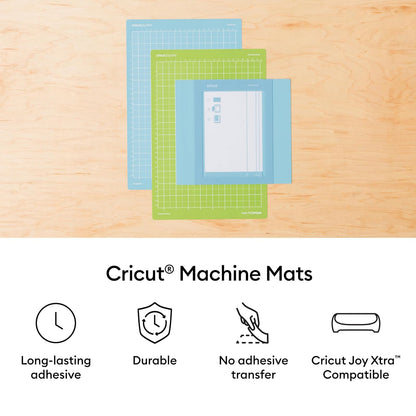Cricut Mat - Paquete variado (4 unidades, 8.5 x 12 pulgadas) | Para máquina Joy Xtra - Incluye 2 Standard Grip y 2 LightGrip