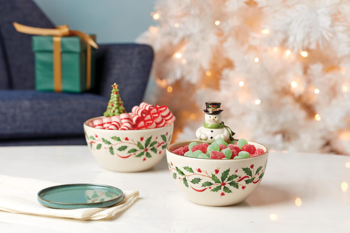 Lenox 893505 - tazón para árbol navideño, diseño navideño