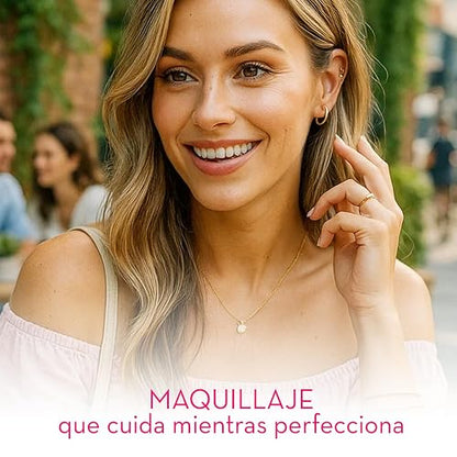 Cicatricure Maquillaje Líquido Antiarrugas con Protección Solar, Tono Ajustable y Tecnología Inteligente, Base de Maquillaje con Efecto Rejuvenecedor y Solar Facial con Color, 30 ml