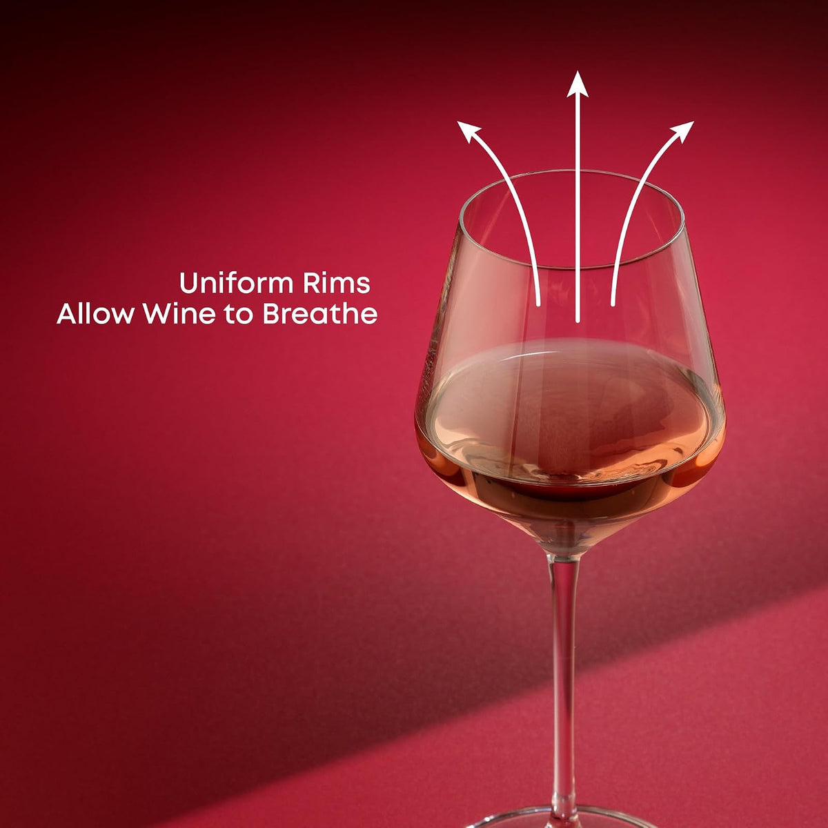 JoyJolt Layla - Juego de 4 copas de vino blanco, 13 onzas transparentes, fabricadas en Europa