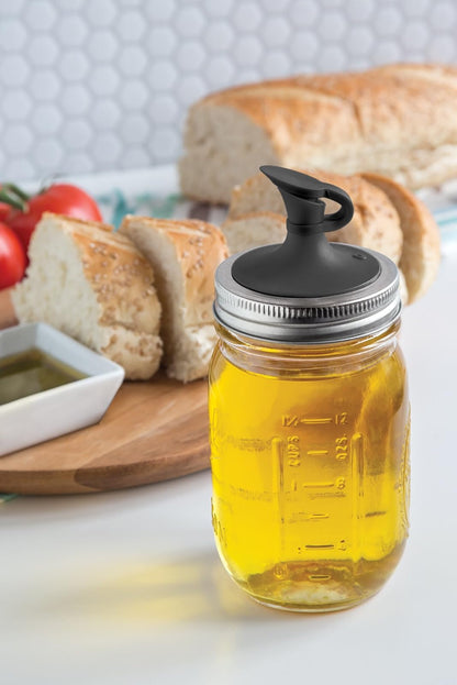 Rubbermaid Commercial Products, Boquilla regular, Black Oil Cruet Pourer, Regular Mouth, 1